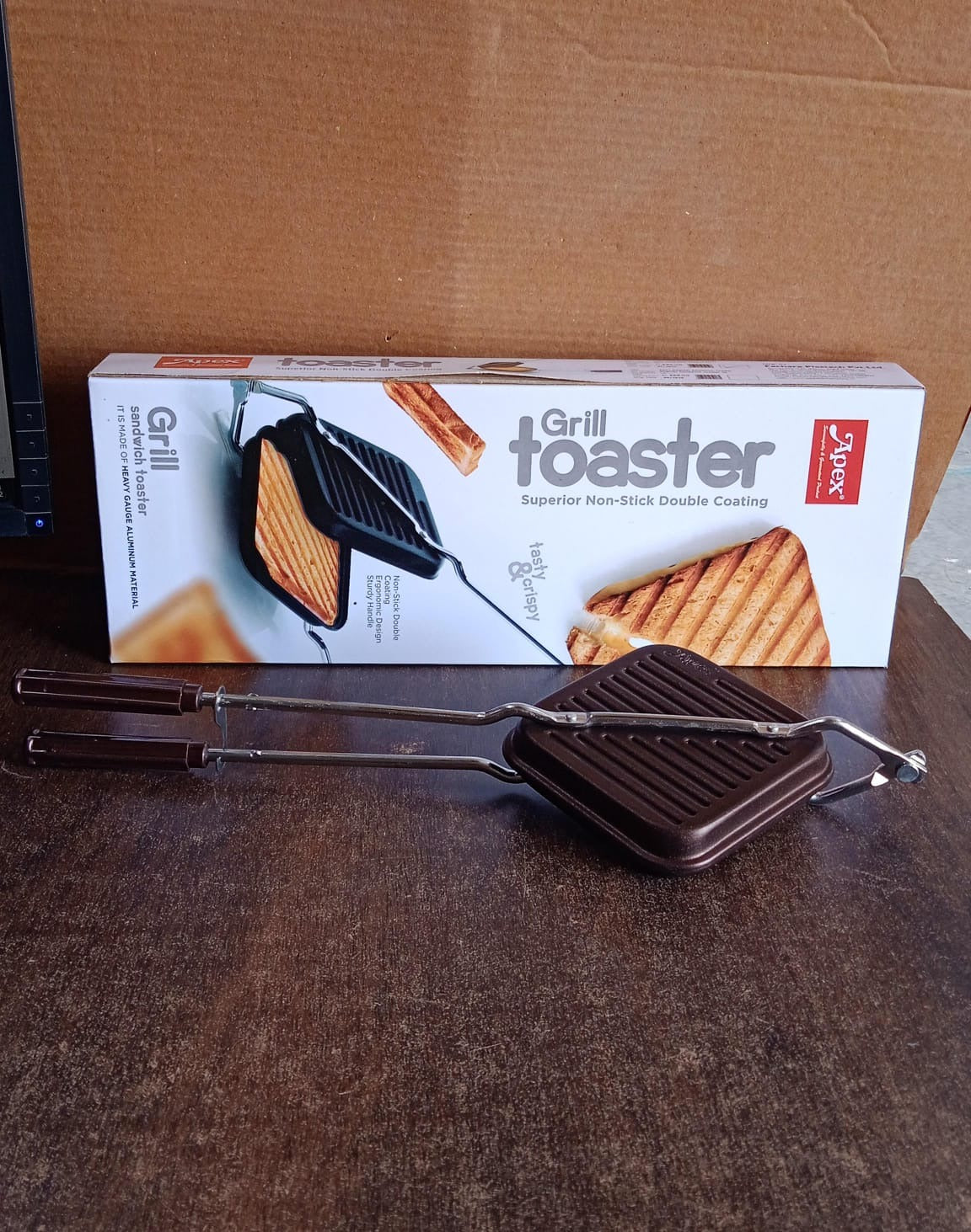 Apex Heavy Gauge Aluminium Grill Sandwich Toaster Apex Heavy Gauge Aluminium Grill Sandwich Toaster
